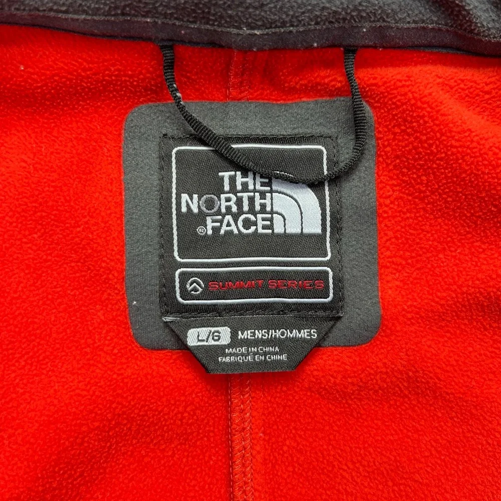The North Face Hooded‎ Jacket Mens Large Red Summit Series Softshell Waterproof